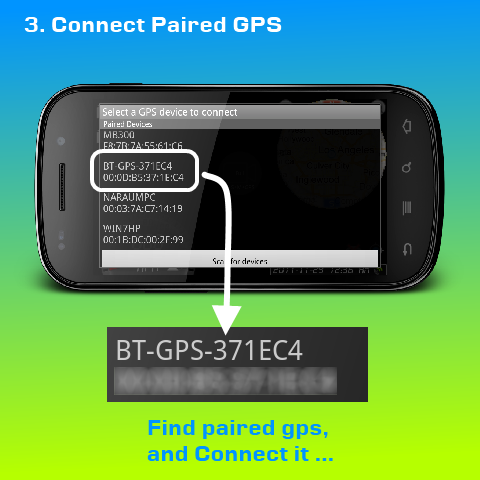 Find Paired GPS and Connect