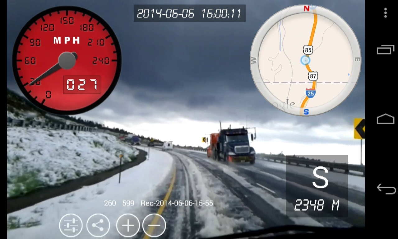 Colorado Driving Over Snow