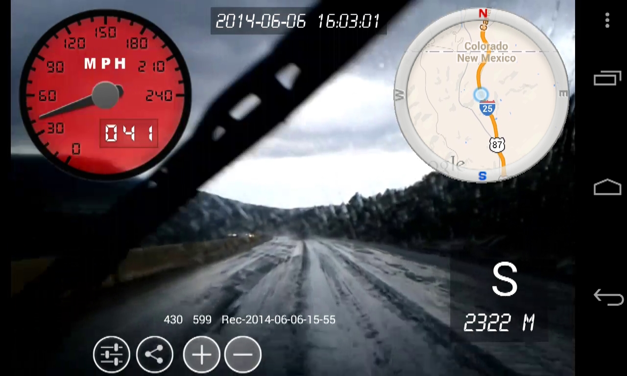 Colorado Driving Over Snow
